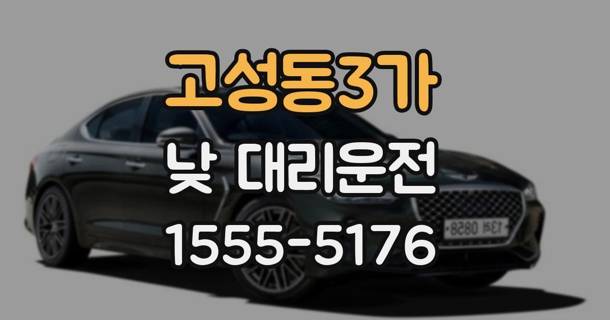 고성동3가 낮 대리운전