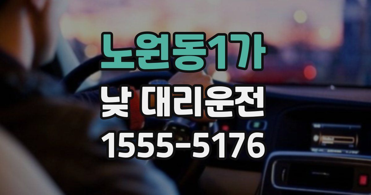 노원동1가 낮 대리운전