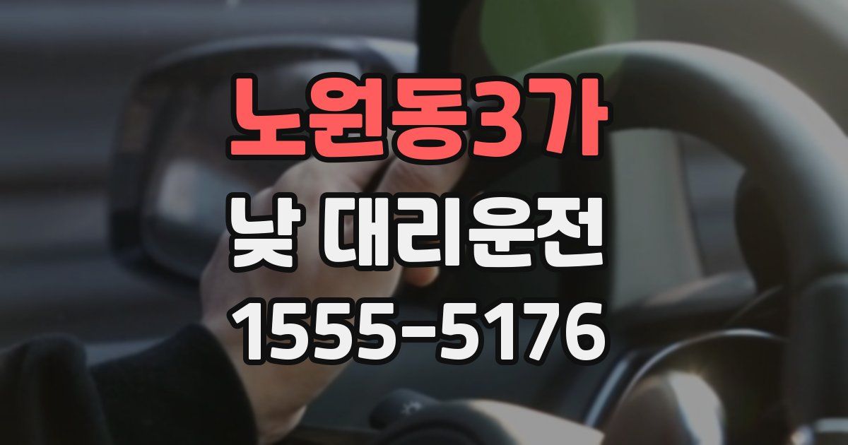 노원동3가 낮 대리운전