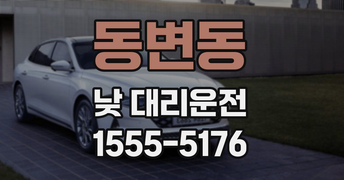 동변동 낮 대리운전