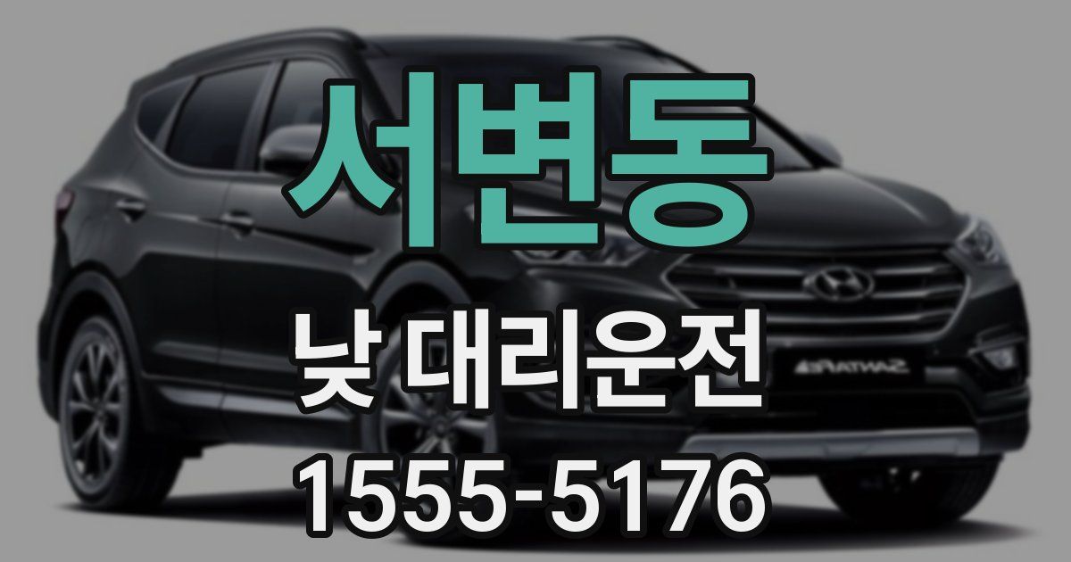 서변동 낮 대리운전