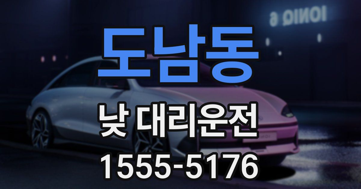 도남동 낮 대리운전