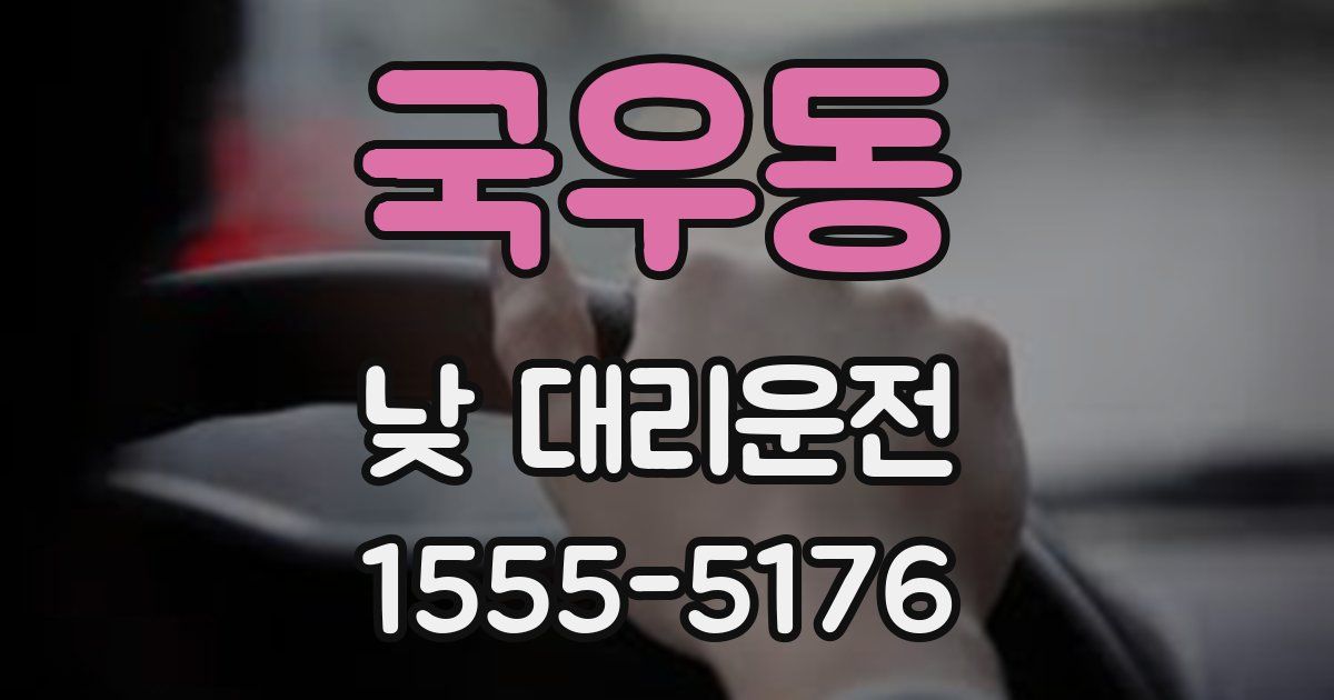 국우동 낮 대리운전