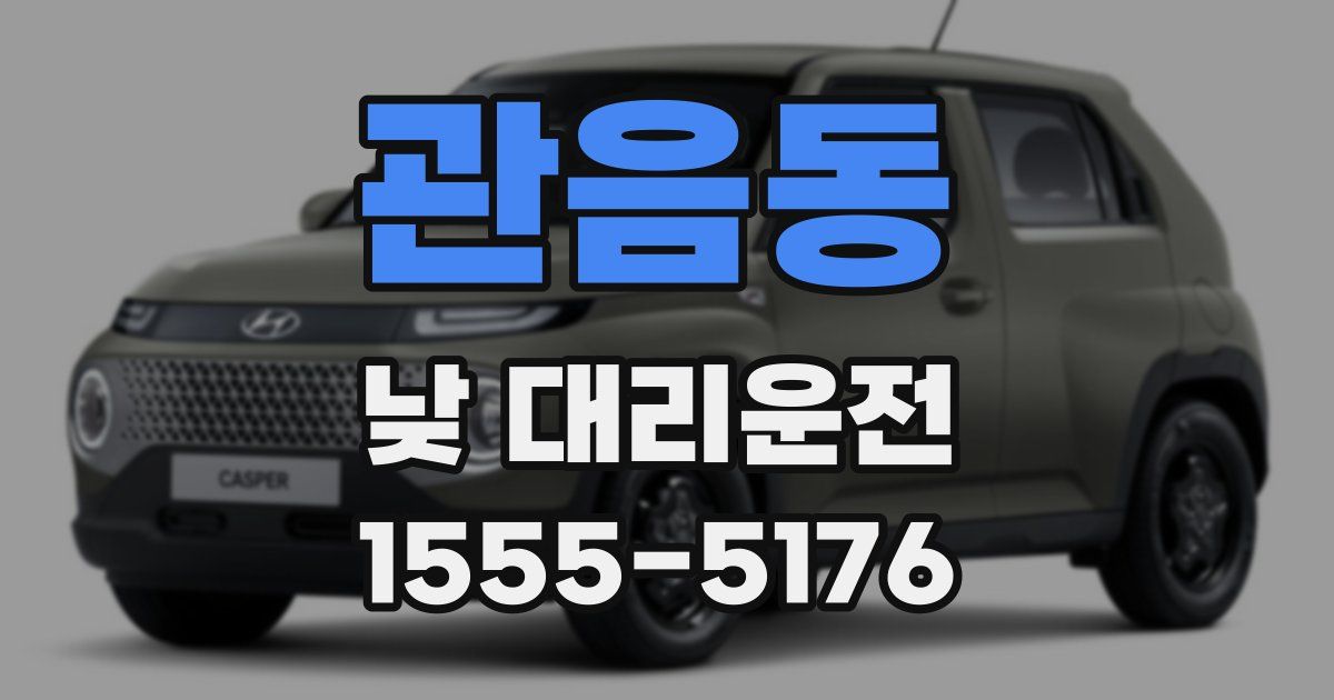 관음동 낮 대리운전
