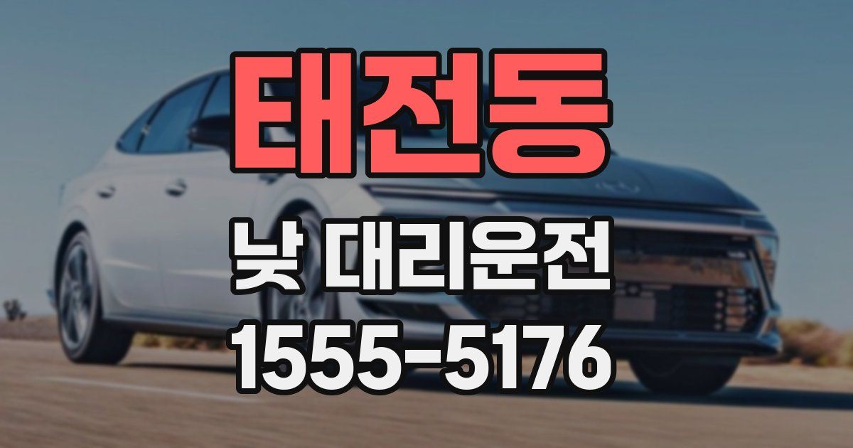 태전동 낮 대리운전