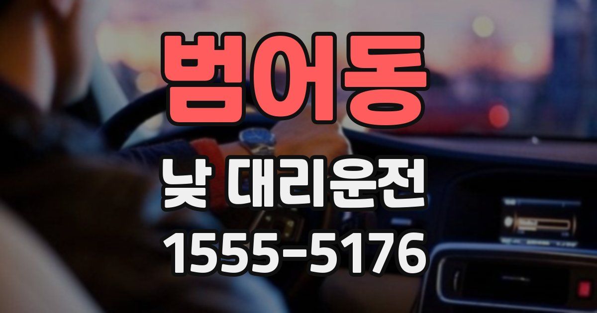 범어동 낮 대리운전