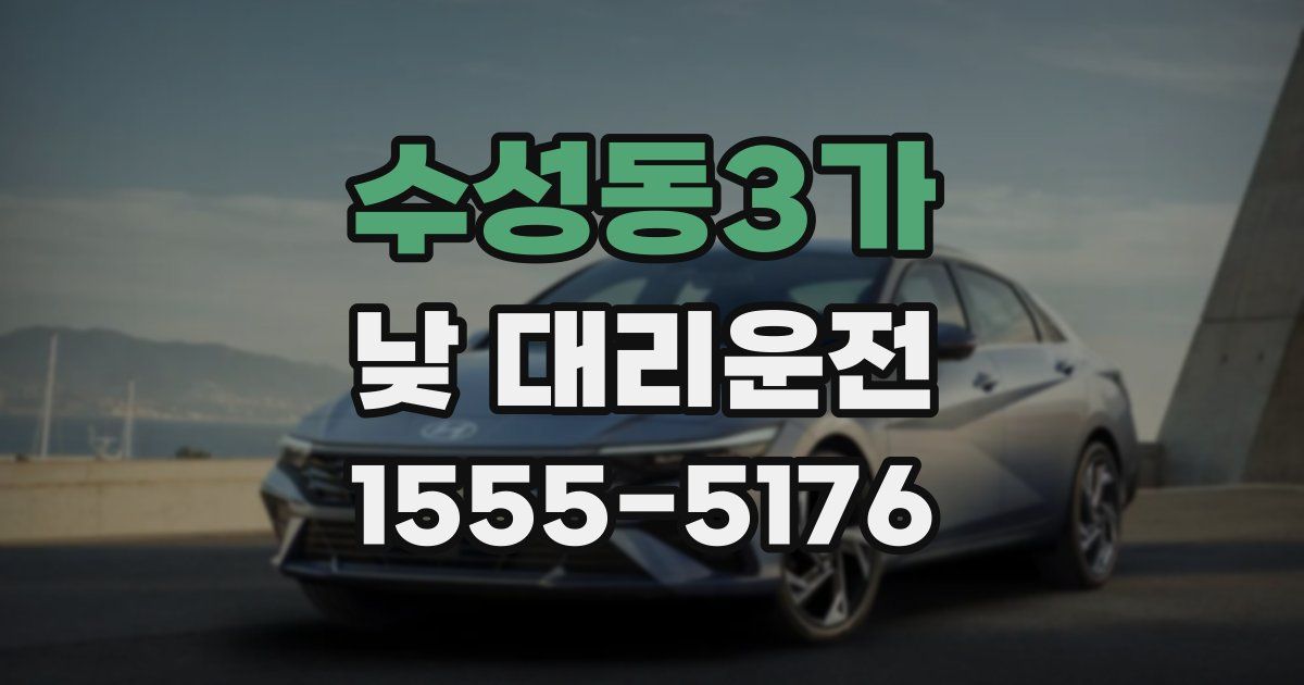 수성동3가 낮 대리운전