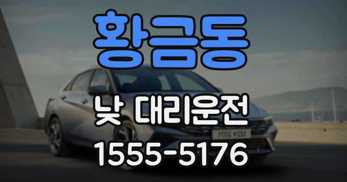 황금동 낮 대리운전