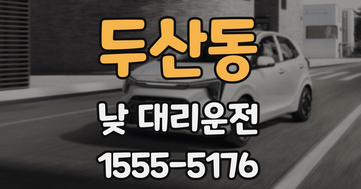 두산동 낮 대리운전