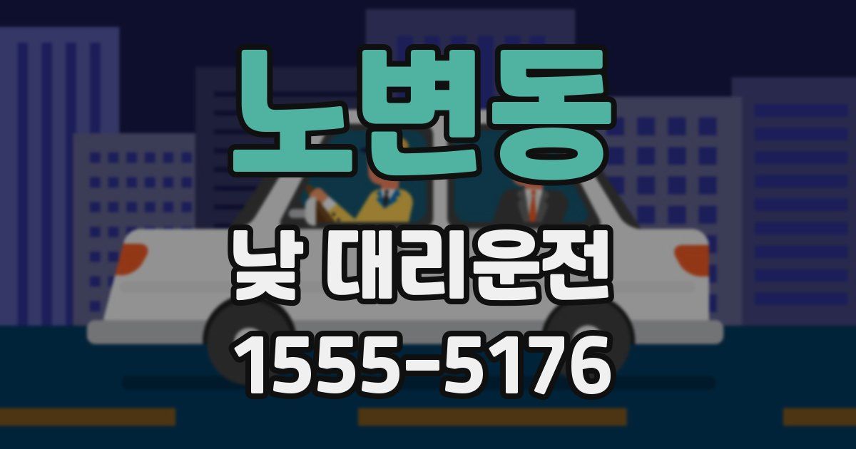 노변동 낮 대리운전