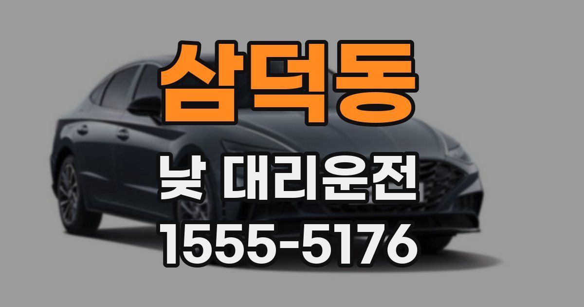 삼덕동 낮 대리운전