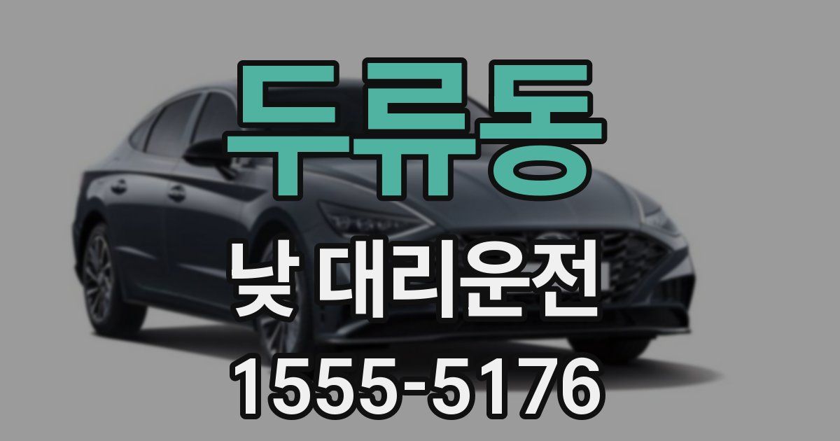 두류동 낮 대리운전