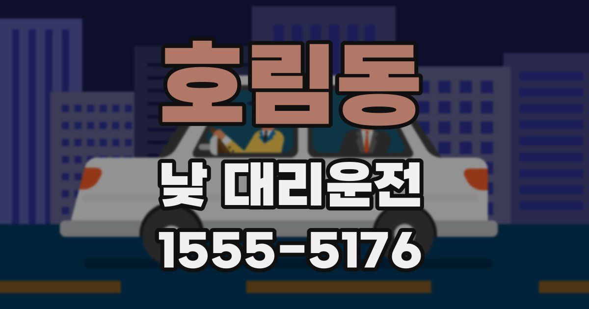 호림동 낮 대리운전