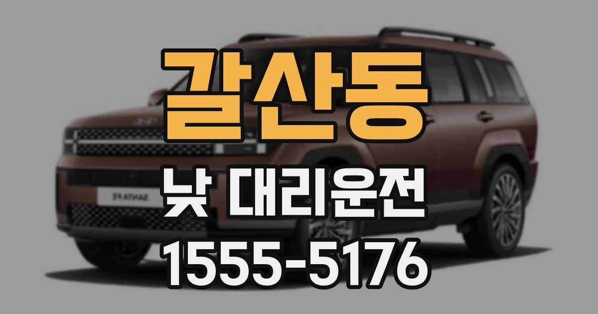갈산동 낮 대리운전