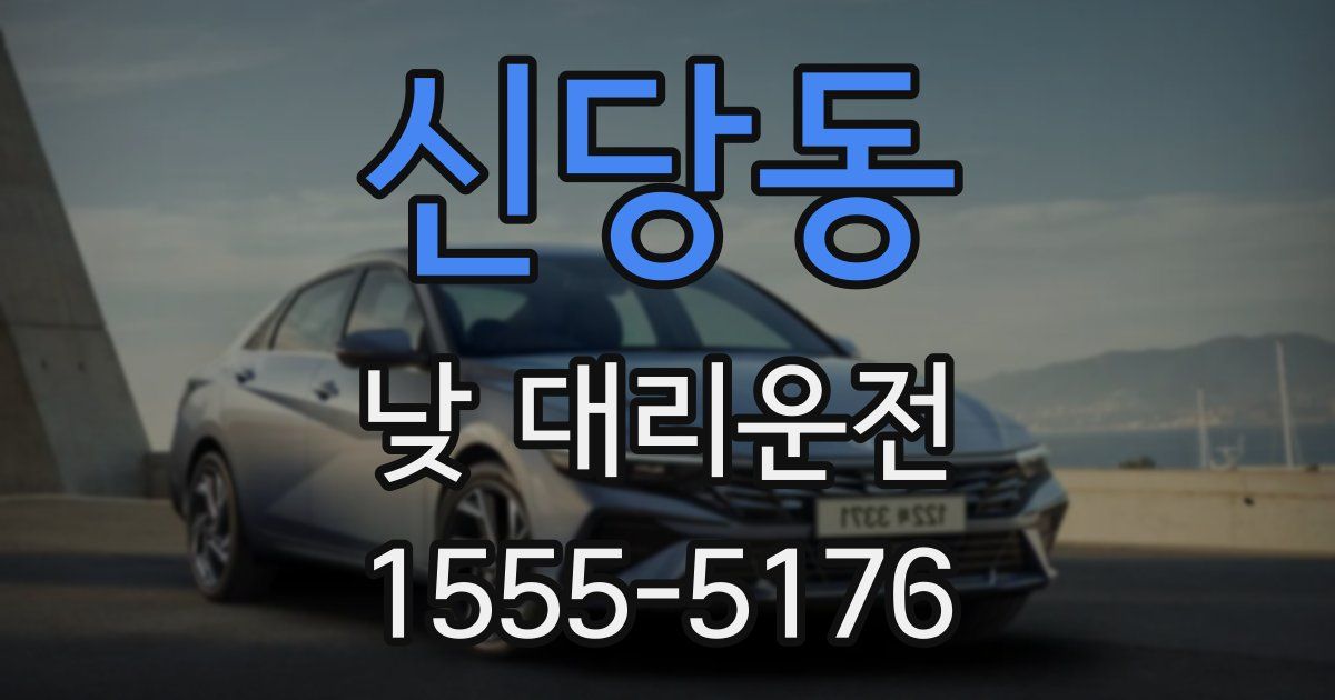 신당동 낮 대리운전