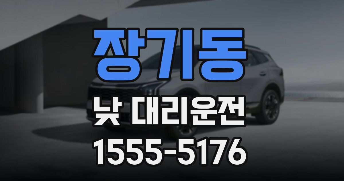 장기동 낮 대리운전