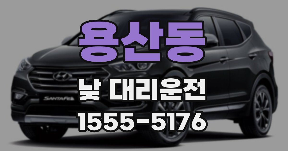 용산동 낮 대리운전