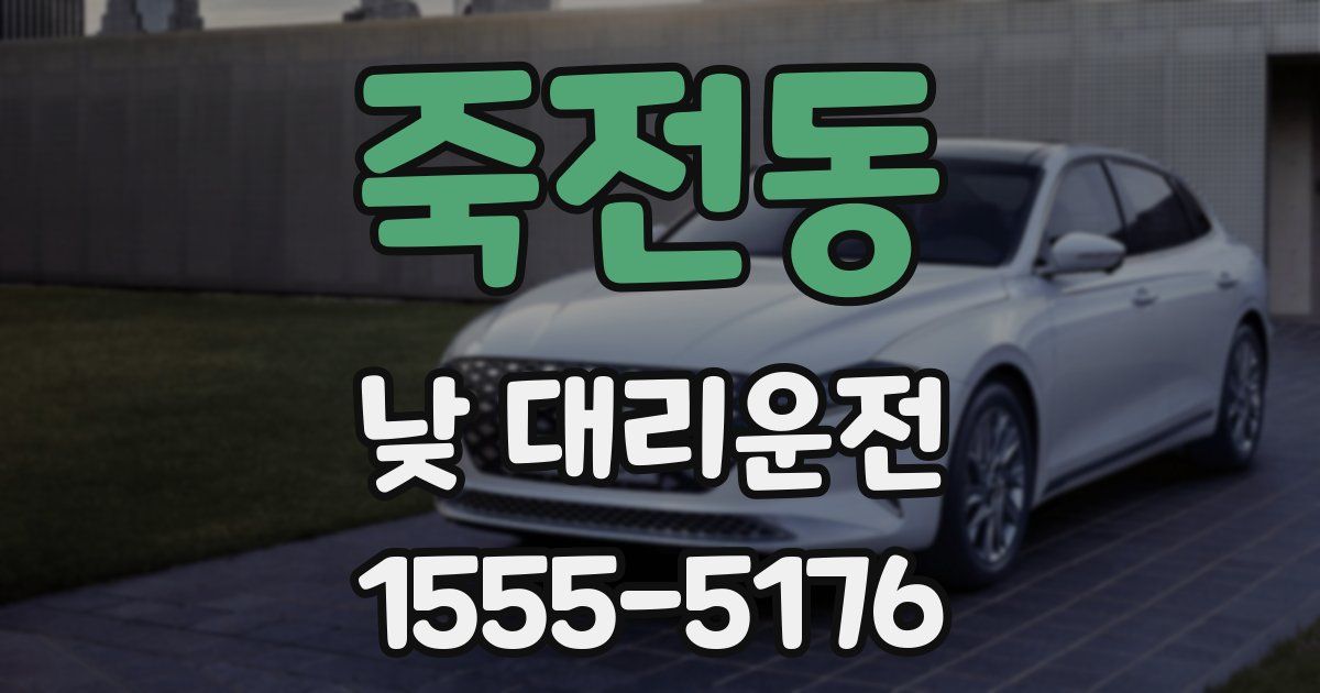 죽전동 낮 대리운전