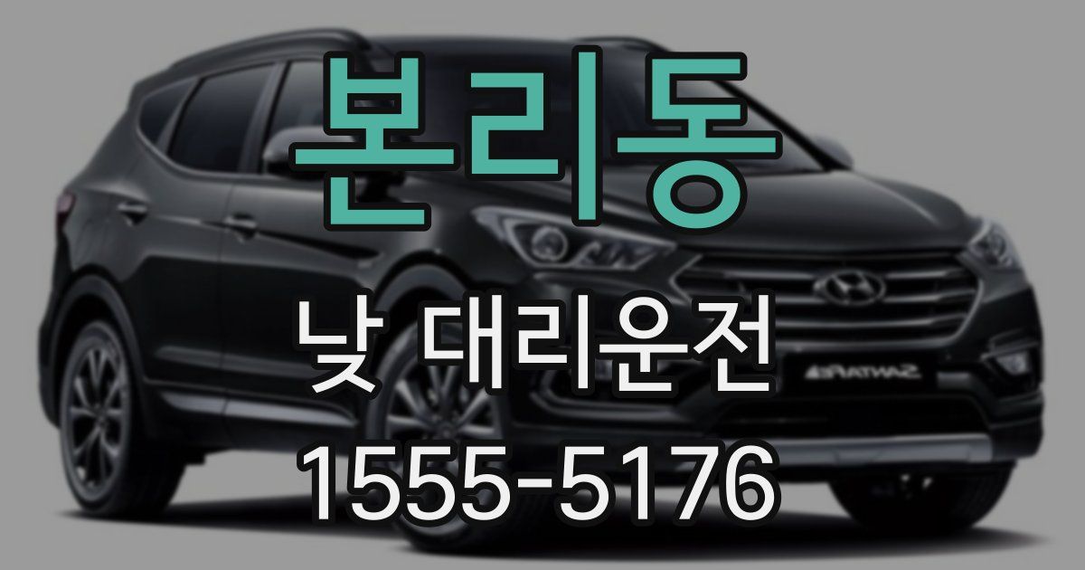 본리동 낮 대리운전