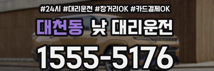대천동 낮 대리운전