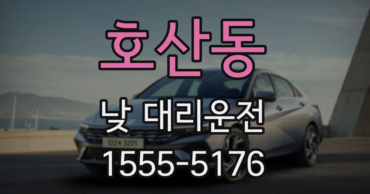 호산동 낮 대리운전