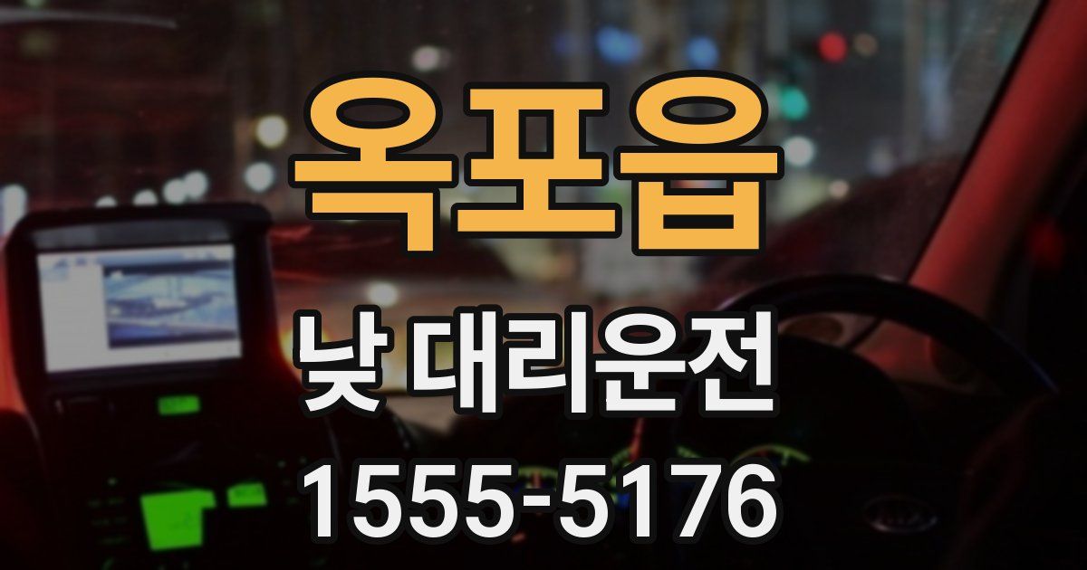 옥포읍 낮 대리운전