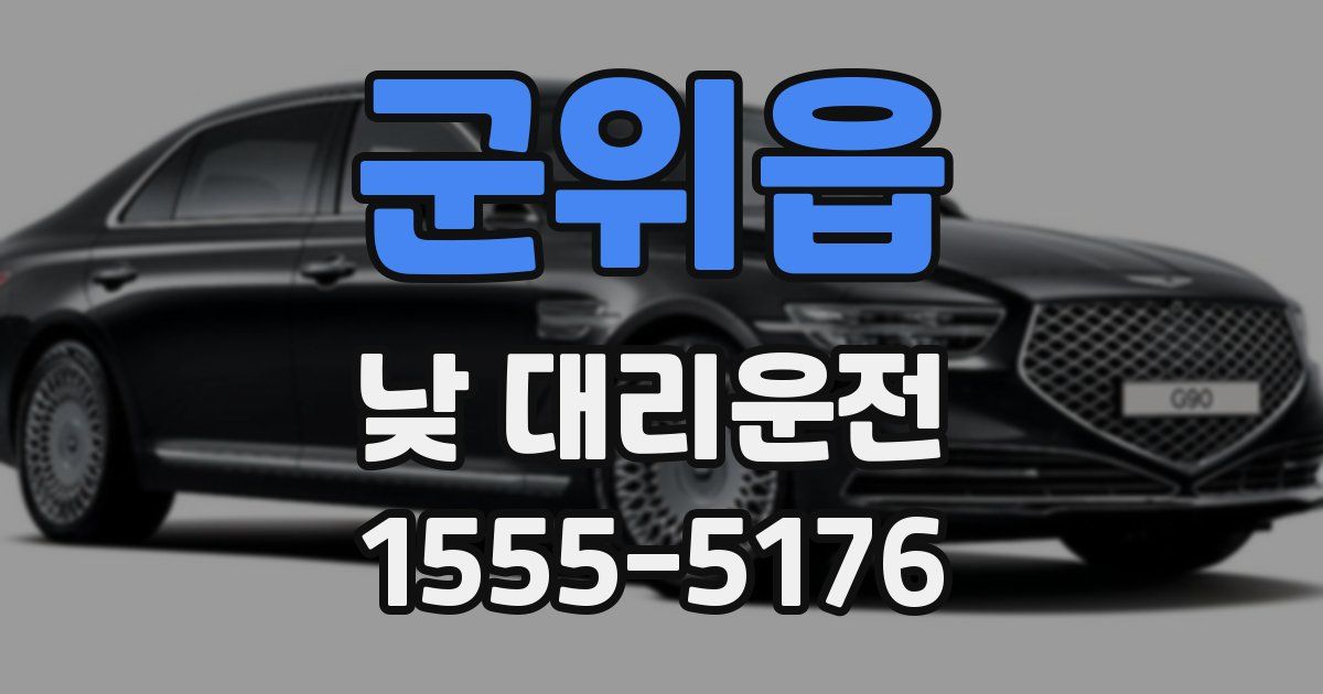 군위읍 낮 대리운전