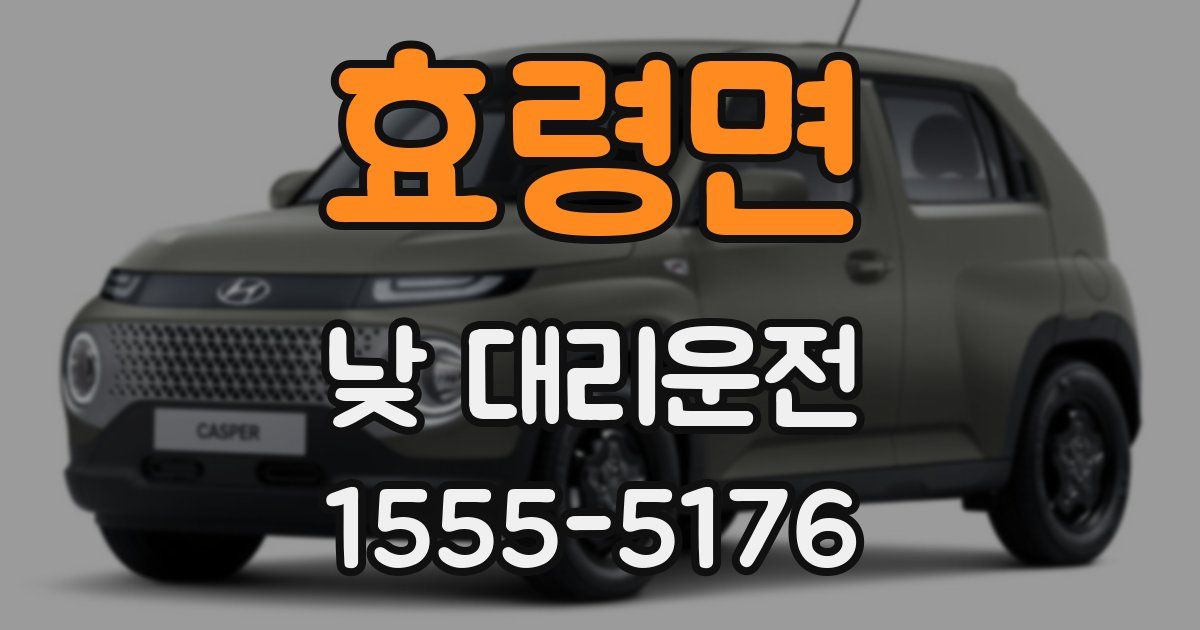 효령면 낮 대리운전