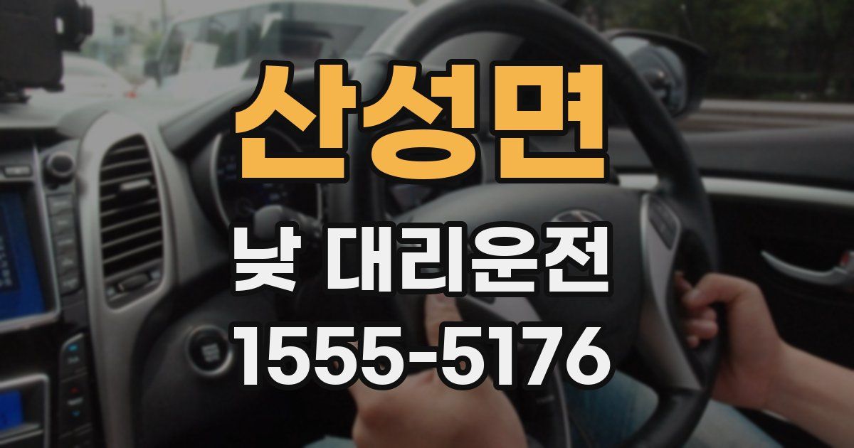 산성면 낮 대리운전