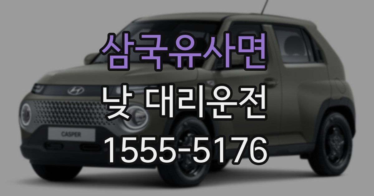 삼국유사면 낮 대리운전