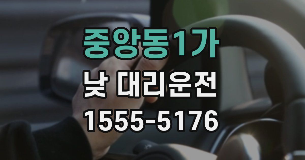 중앙동1가 낮 대리운전