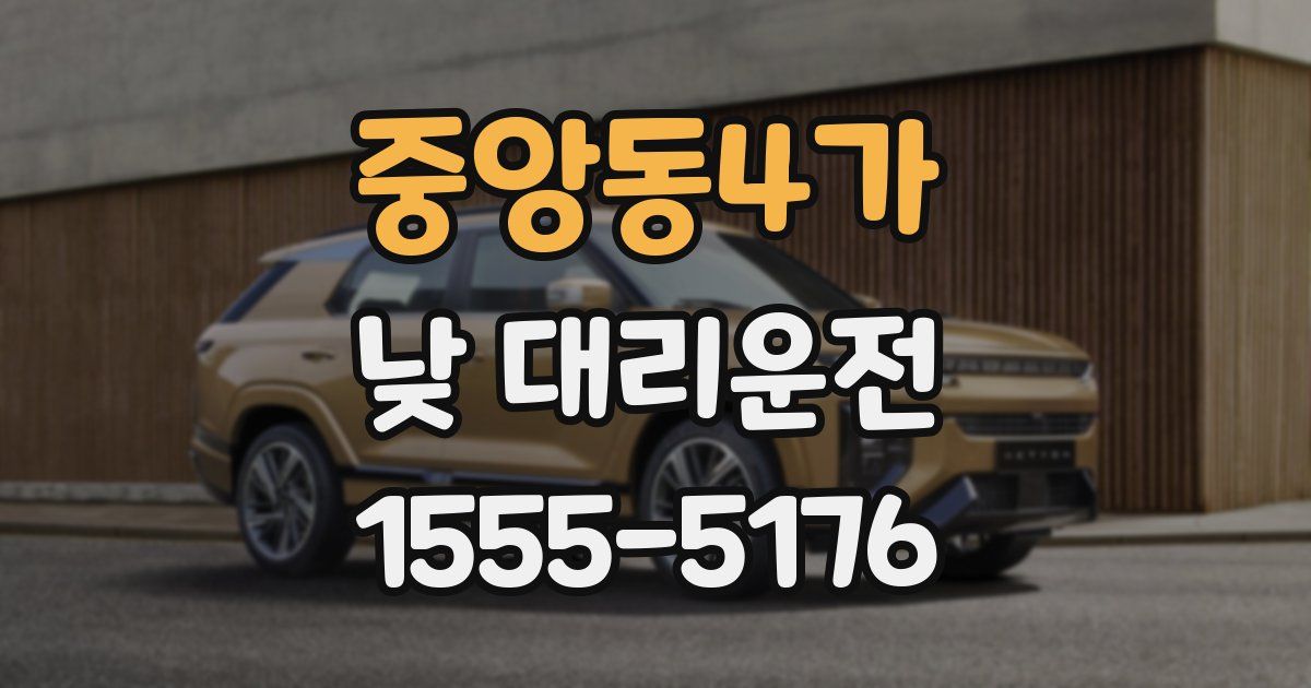 중앙동4가 낮 대리운전