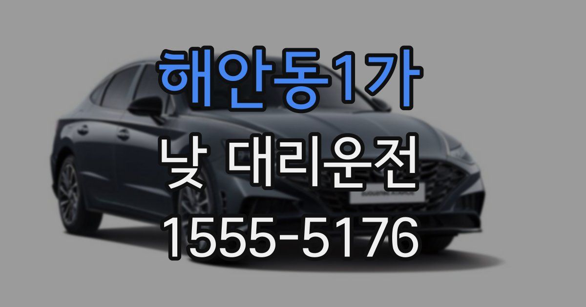 해안동1가 낮 대리운전