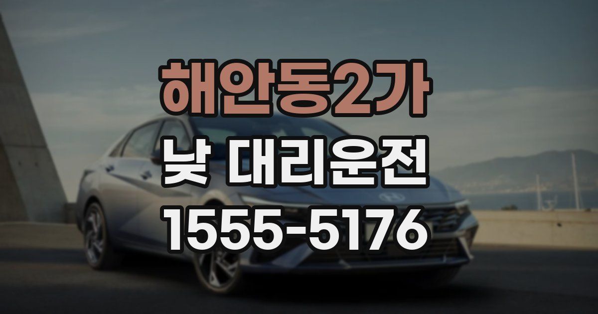 해안동2가 낮 대리운전