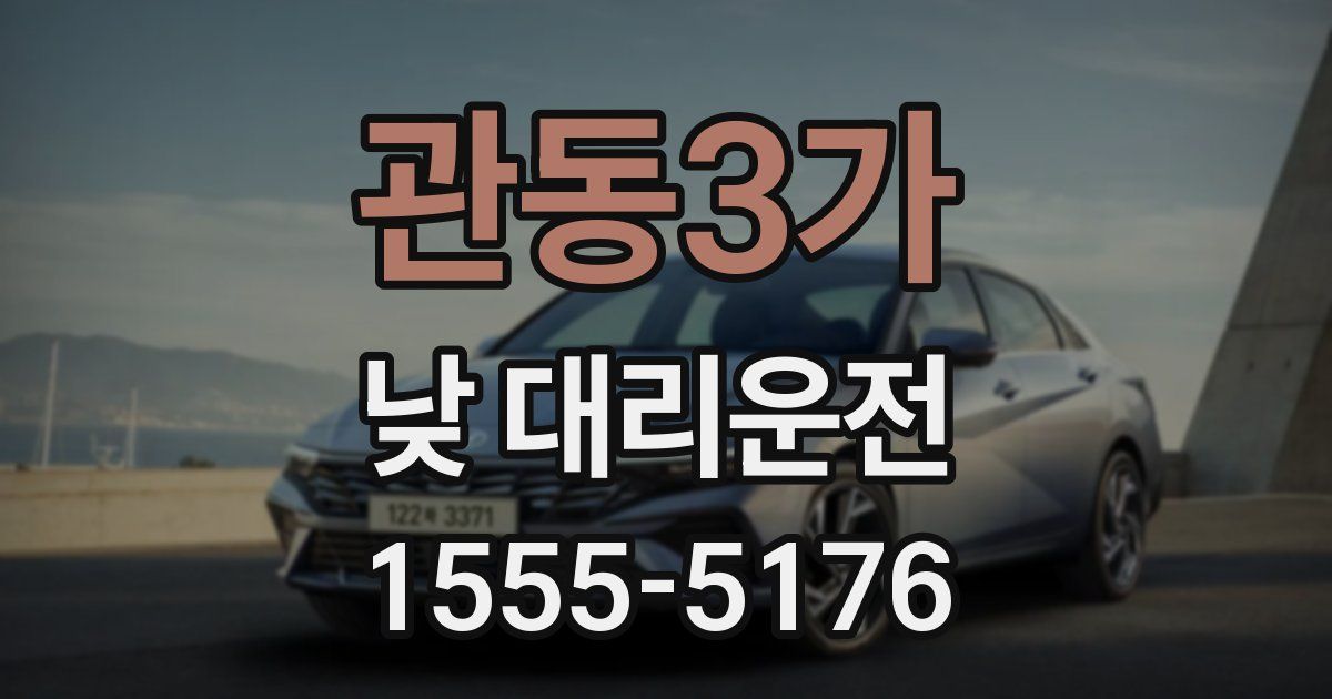 관동3가 낮 대리운전