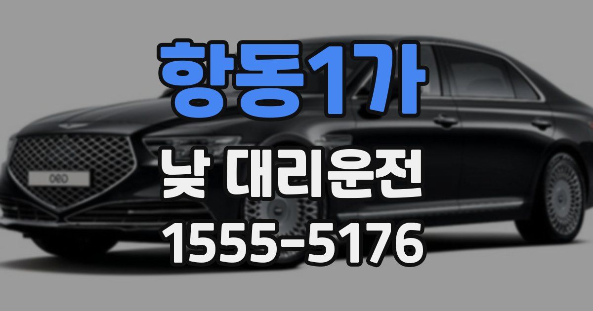 항동1가 낮 대리운전