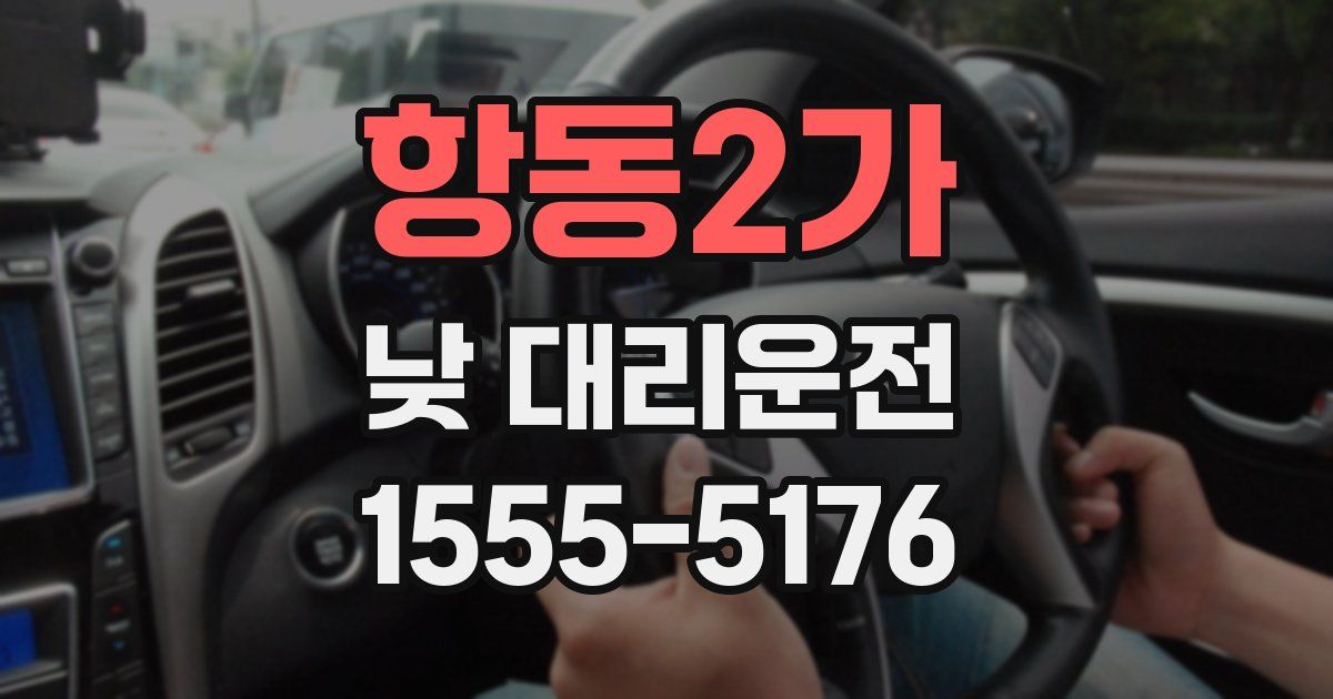 항동2가 낮 대리운전