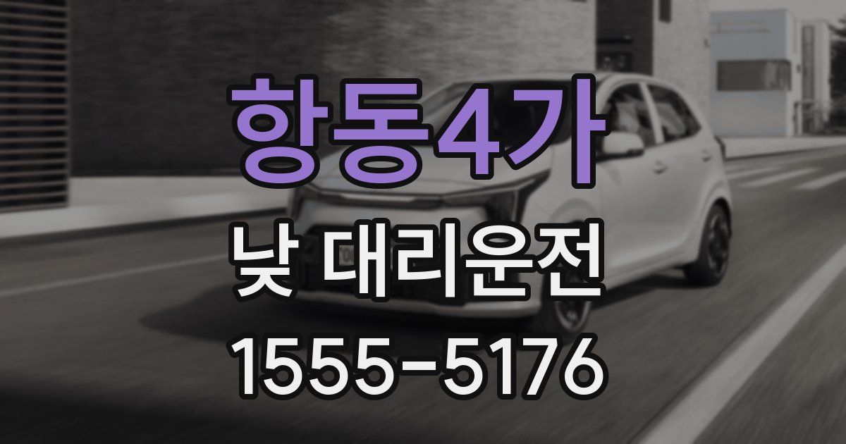 항동4가 낮 대리운전