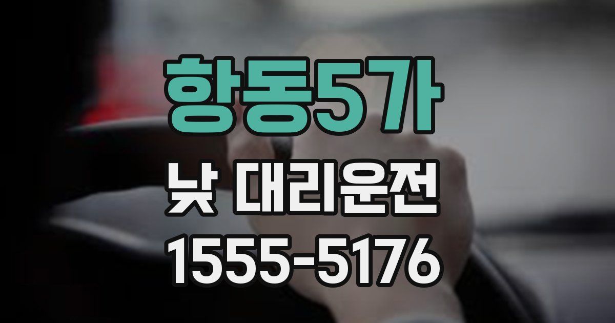 항동5가 낮 대리운전