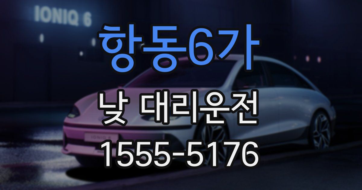 항동6가 낮 대리운전
