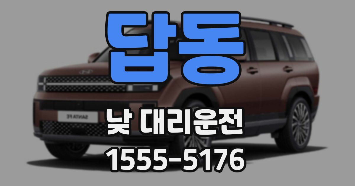답동 낮 대리운전
