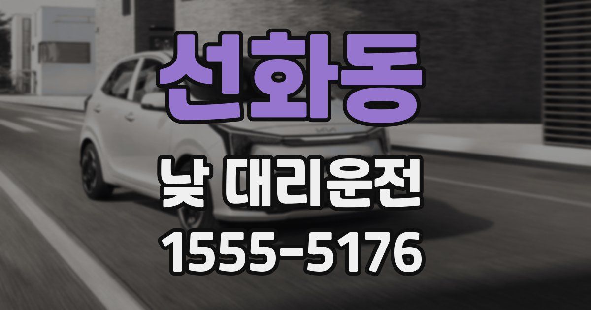 선화동 낮 대리운전