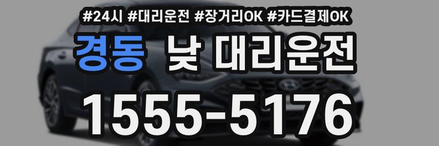경동 낮 대리운전