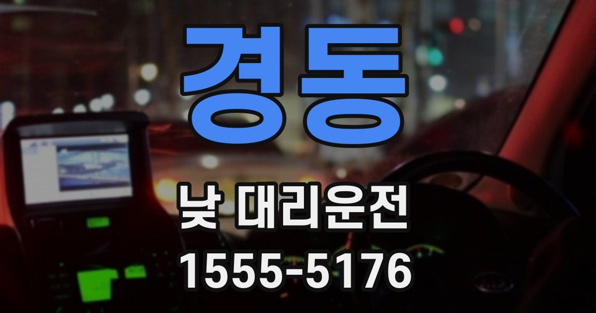 경동 낮 대리운전