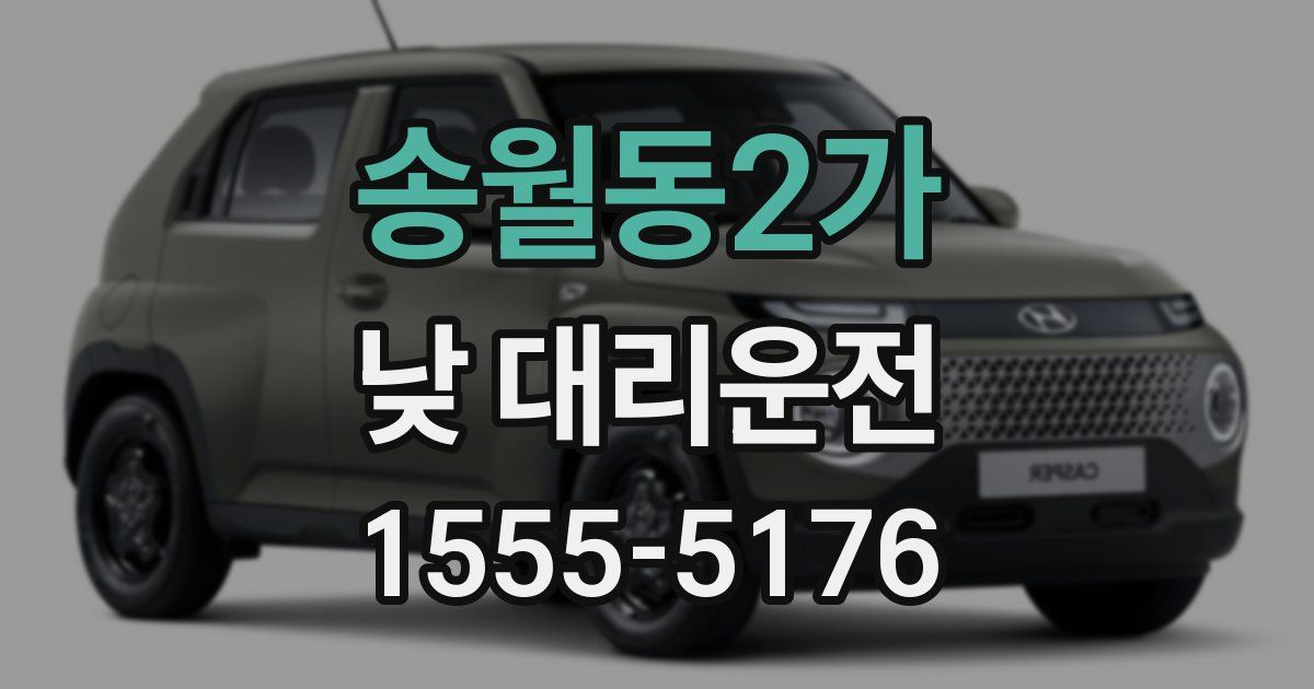 송월동2가 낮 대리운전