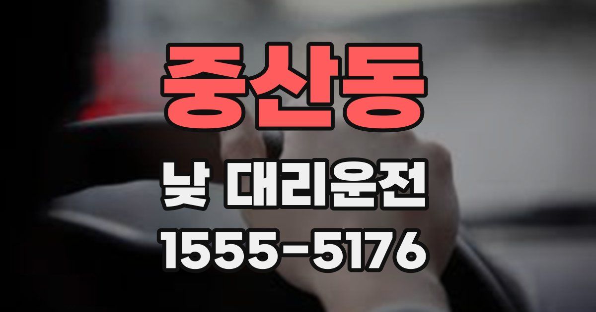 중산동 낮 대리운전