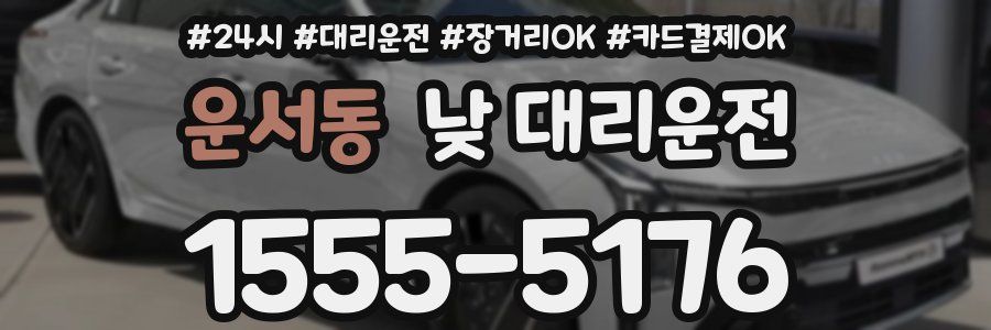 운서동 낮 대리운전