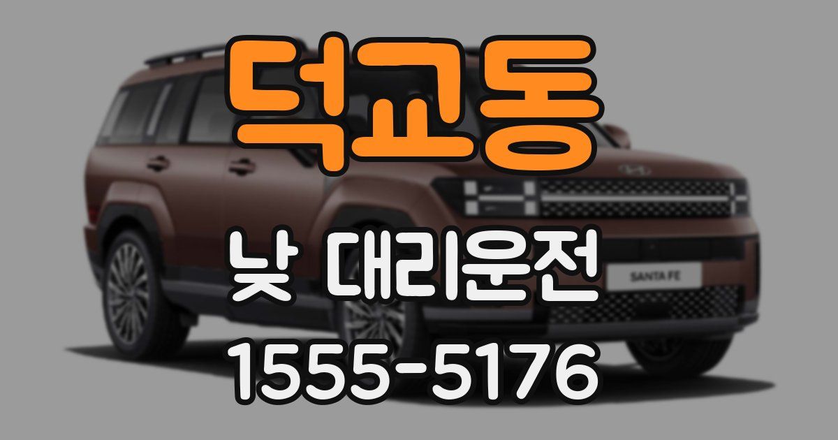 덕교동 낮 대리운전