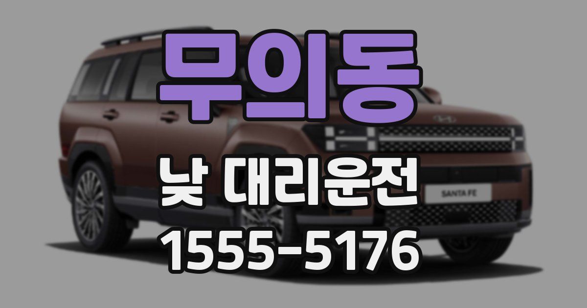 무의동 낮 대리운전