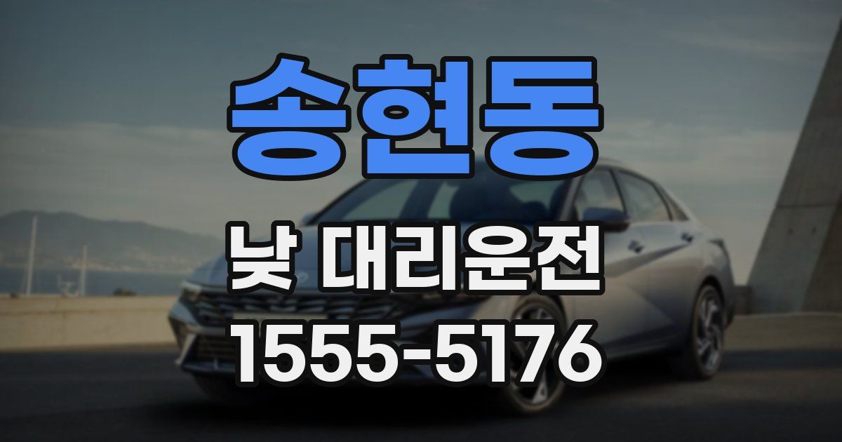 송현동 낮 대리운전